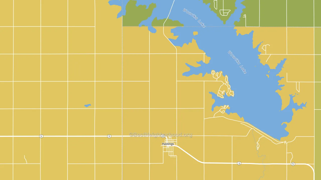 Hastings, OK block-group voter-turnout map