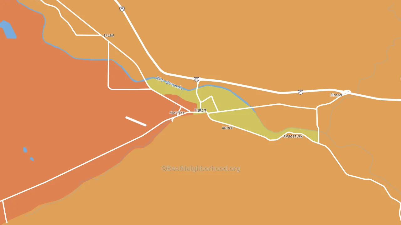 Hatch, NM block-group voter-turnout map