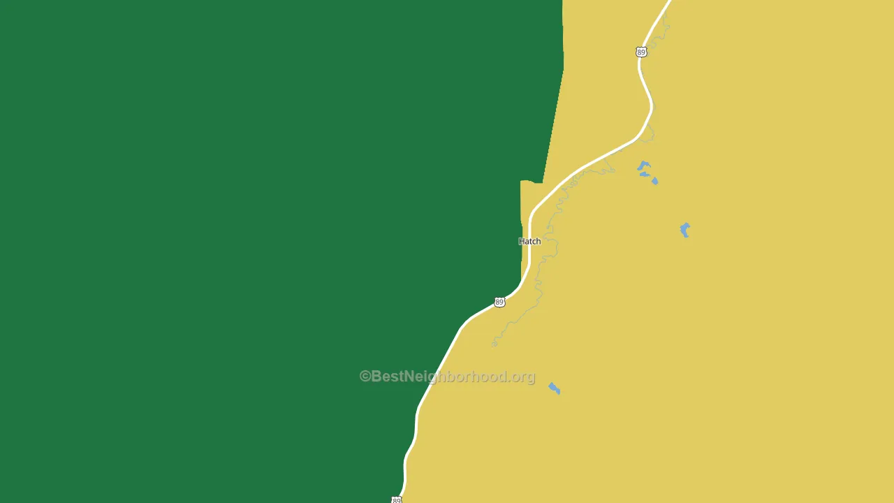 Hatch, UT block-group voter-turnout map
