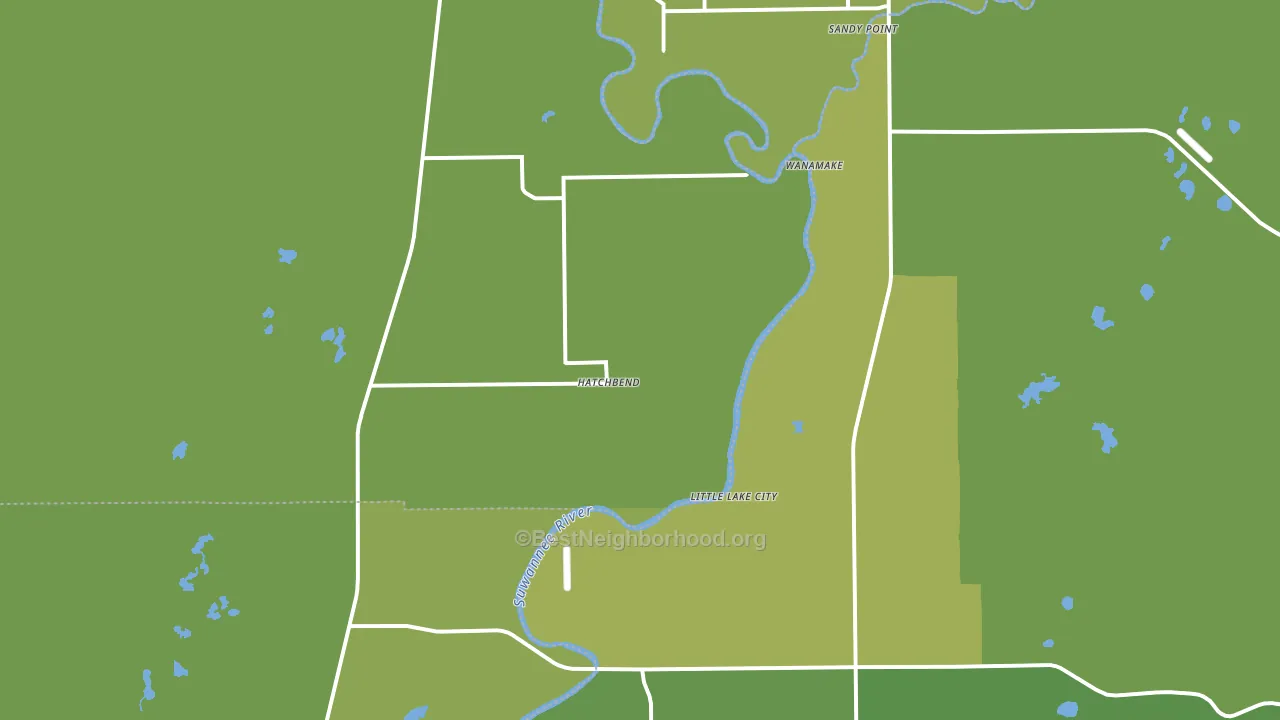 Hatchbend, FL block-group voter-turnout map