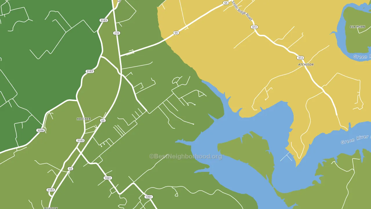 Hatcher, KY block-group voter-turnout map