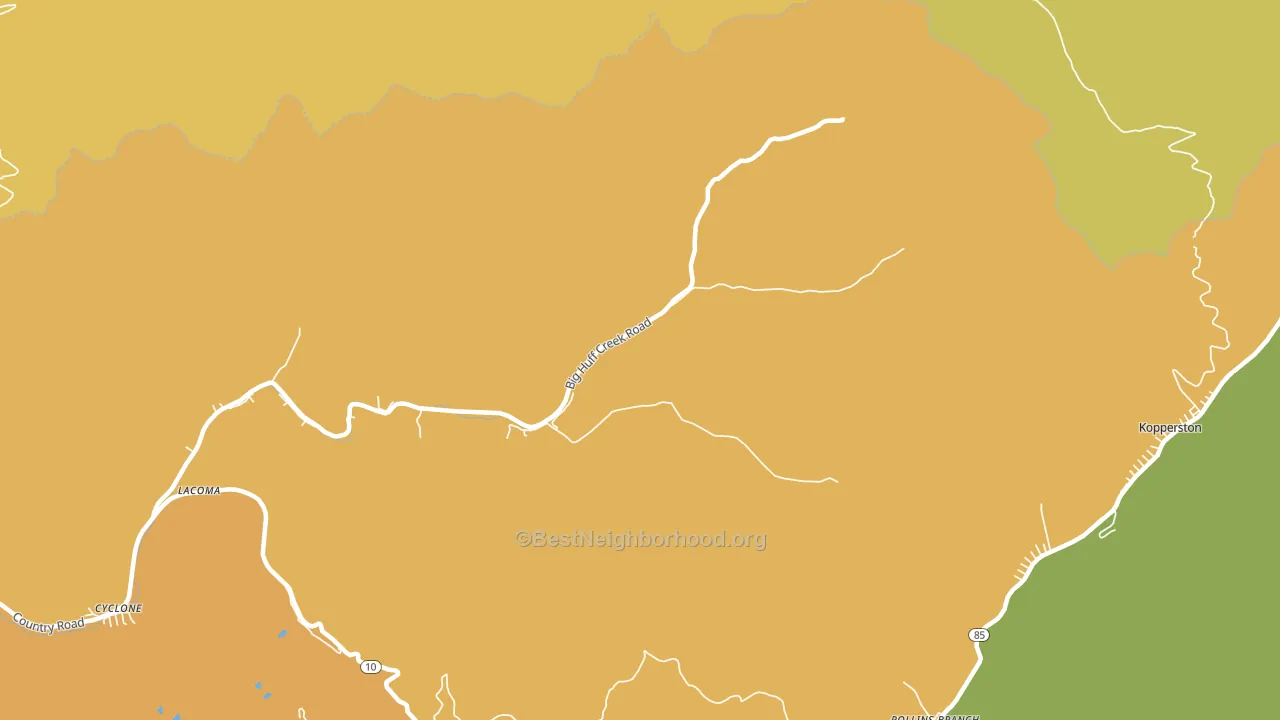 Hatcher, WV block-group voter-turnout map