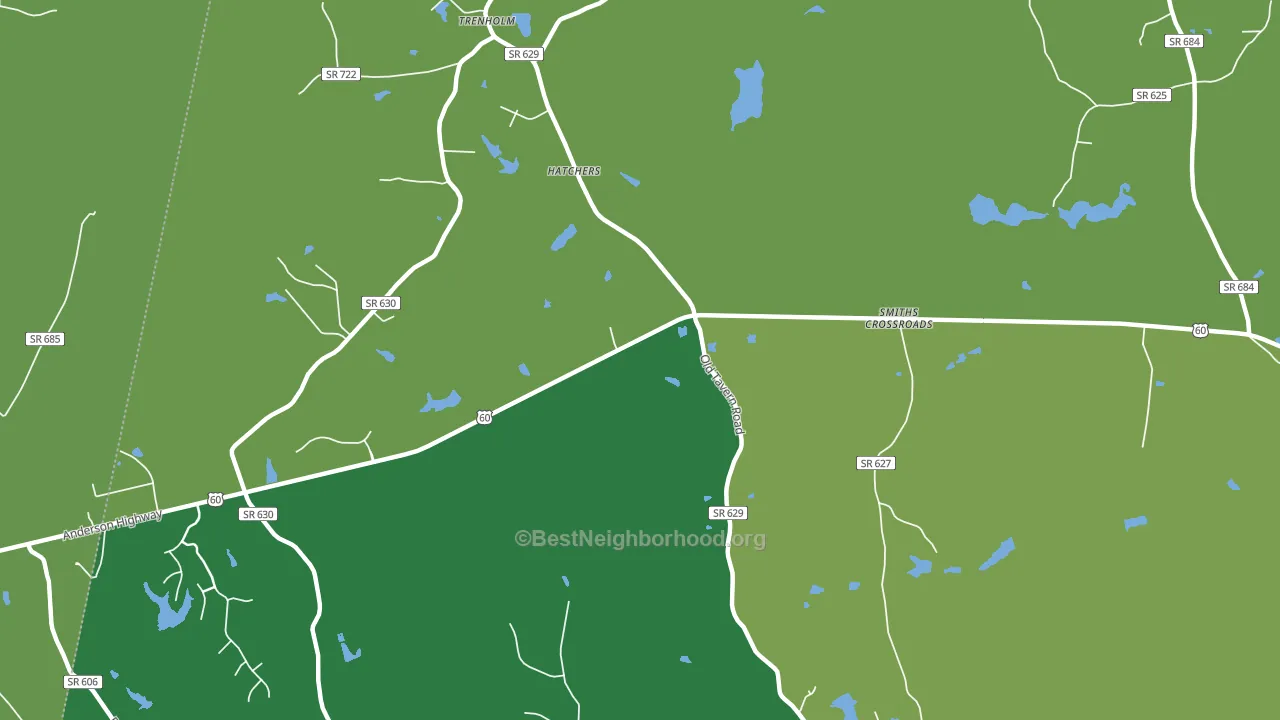 Hatchers, VA block-group voter-turnout map