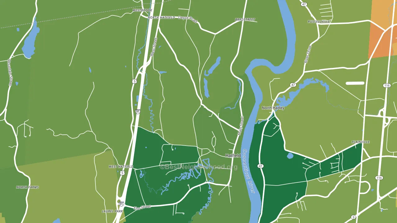 Hatfield, MA block-group voter-turnout map