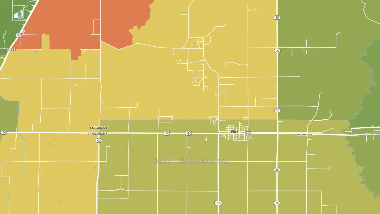 Hathaway, LA block-group voter-turnout map