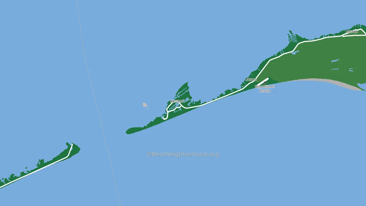 Hatteras, NC block-group voter-turnout map