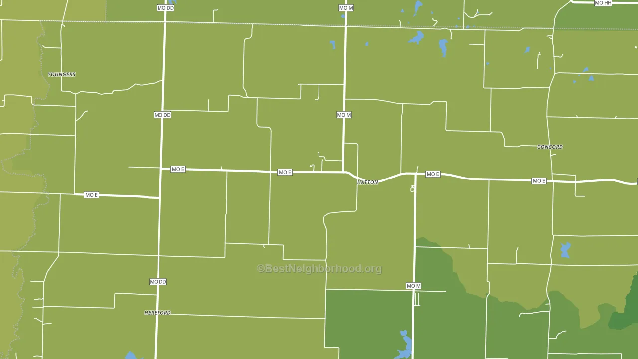 Hatton, MO block-group voter-turnout map