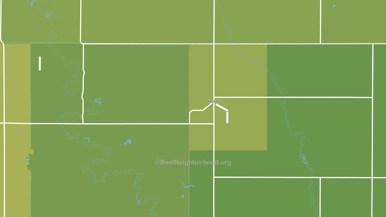 Hatton, ND block-group voter-turnout map