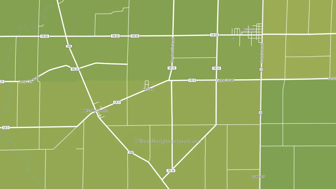 Hatton, OH block-group voter-turnout map