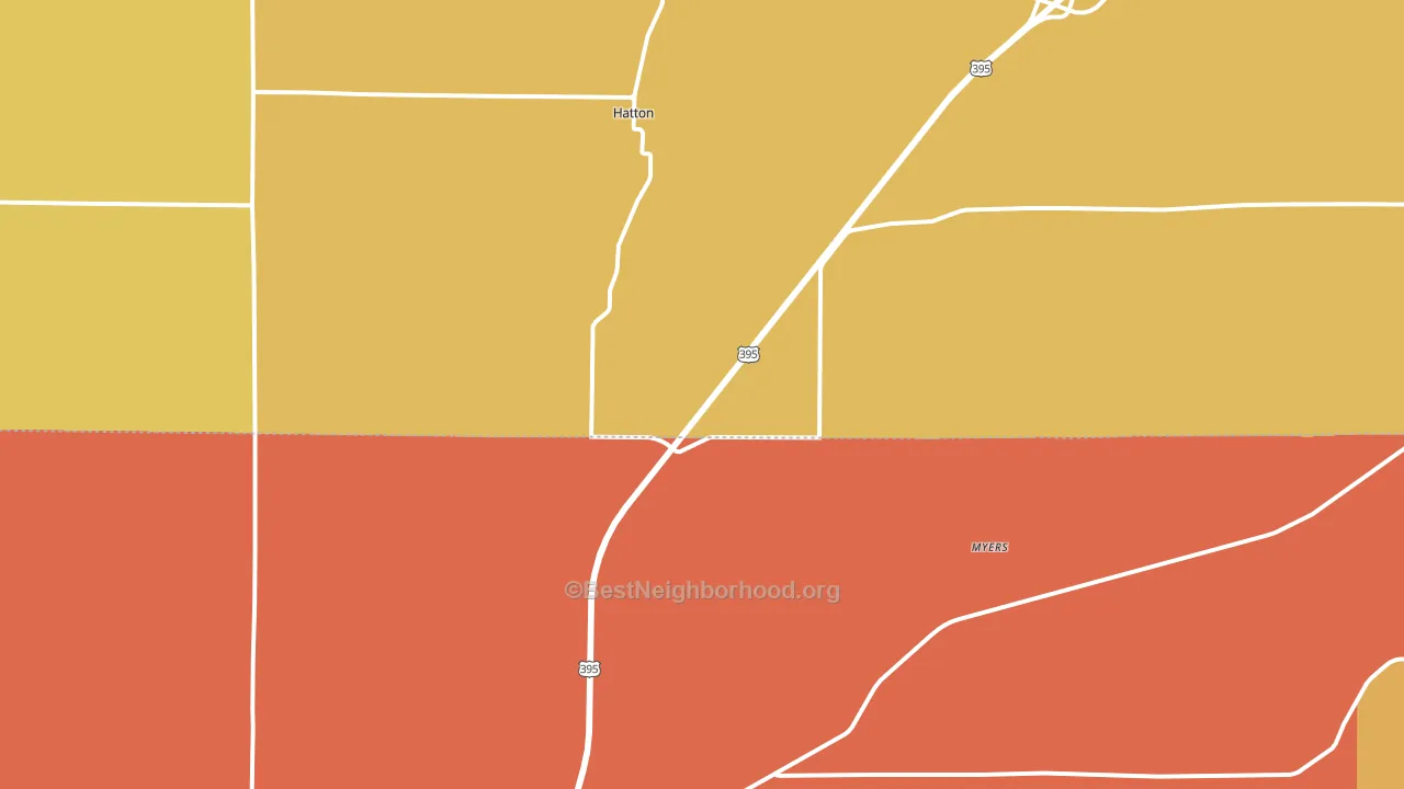 Hatton, WA block-group voter-turnout map