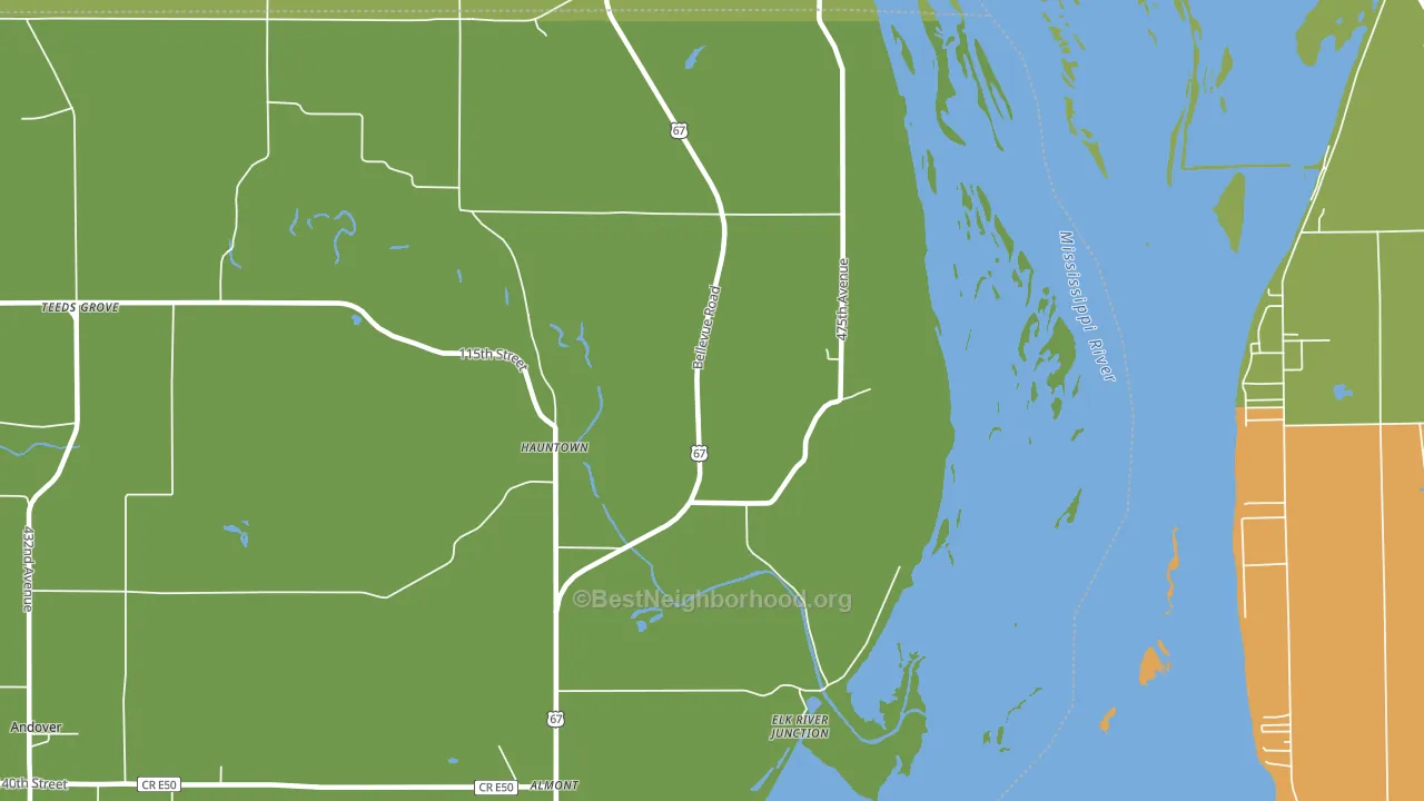 Hauntown, IA block-group voter-turnout map