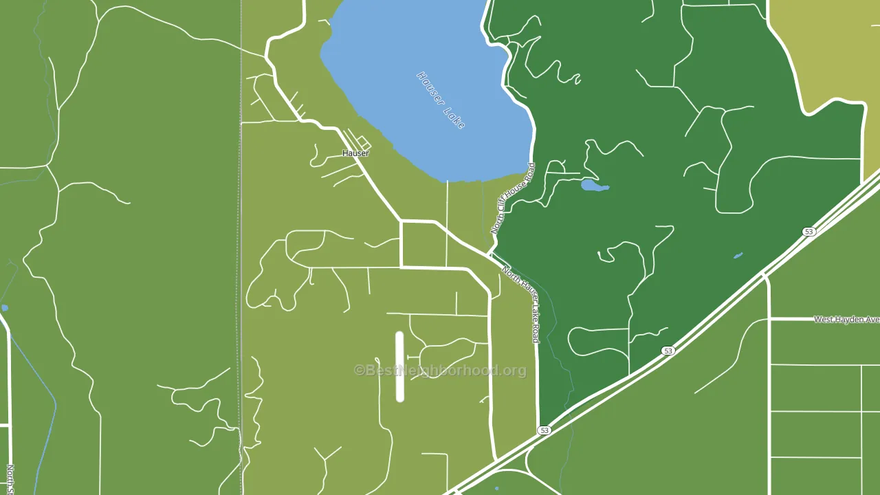 Hauser, ID block-group voter-turnout map