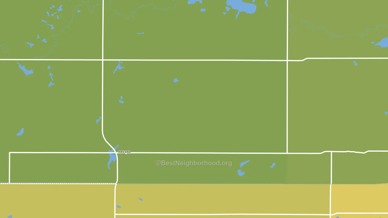 Havana, ND block-group voter-turnout map