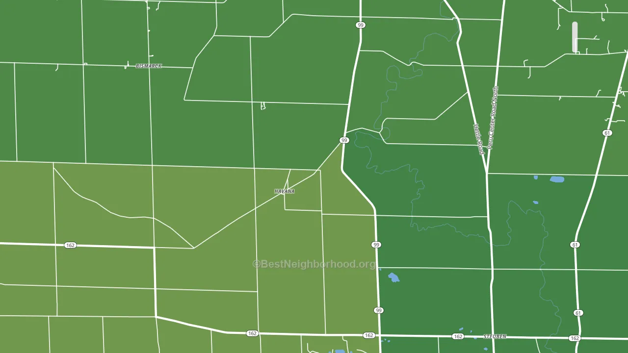 Havana, OH block-group voter-turnout map