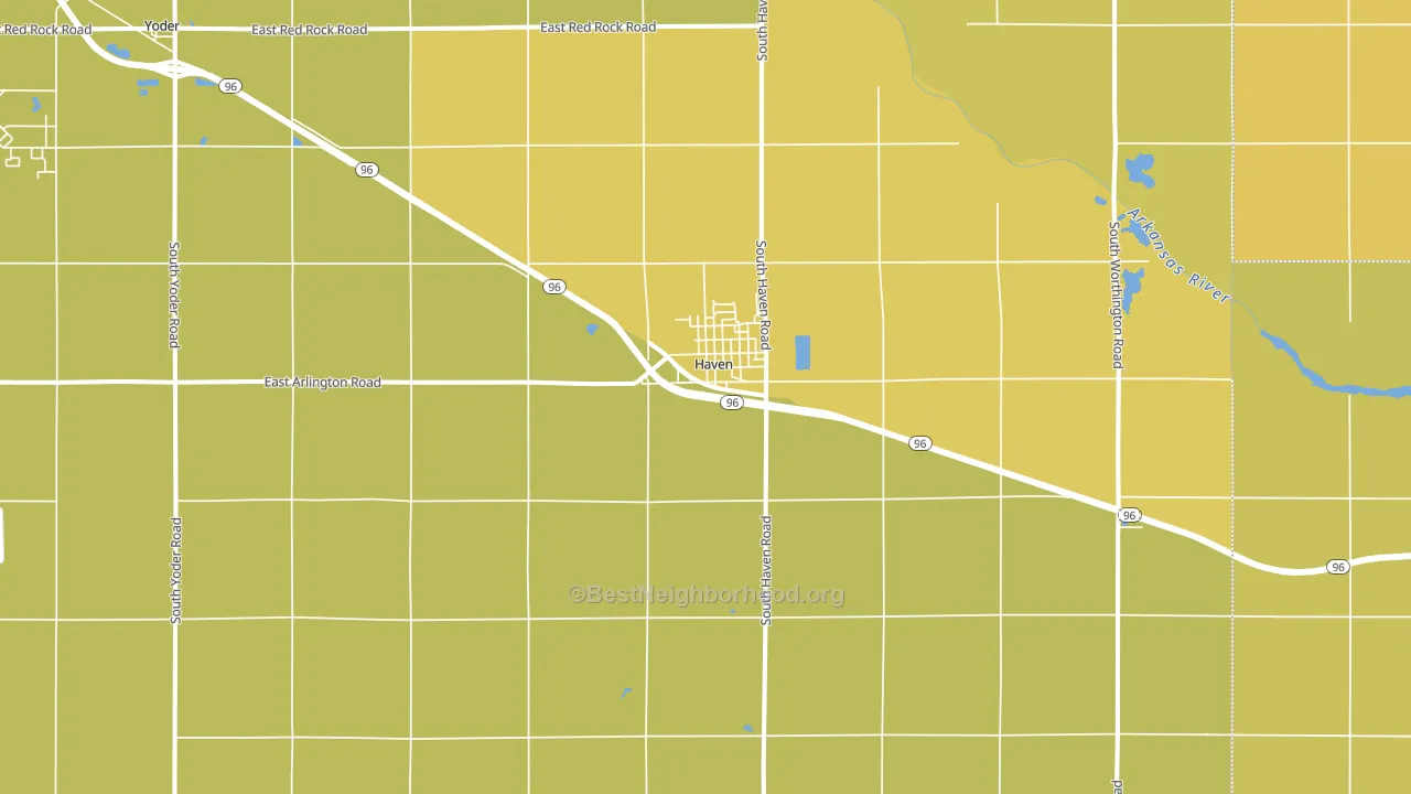 Haven, KS block-group voter-turnout map
