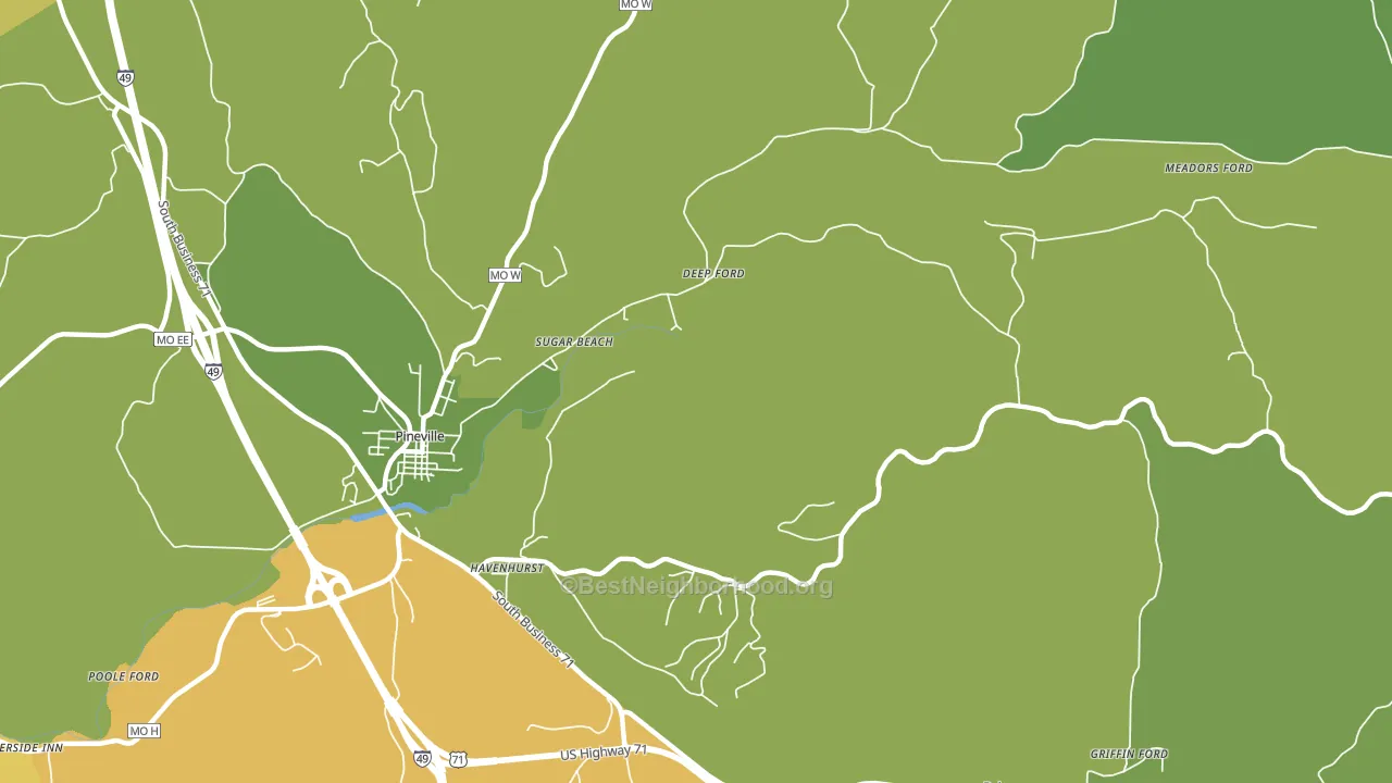 Havenhurst, MO block-group voter-turnout map