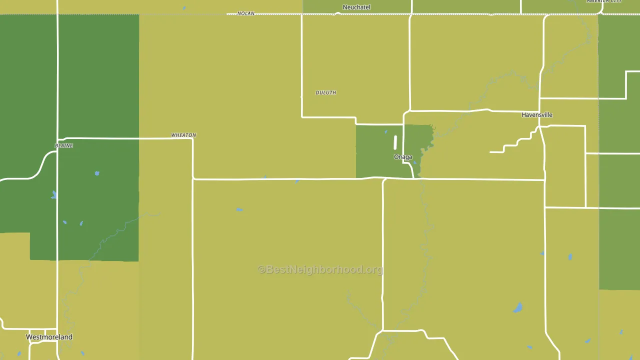Havensville, KS block-group voter-turnout map