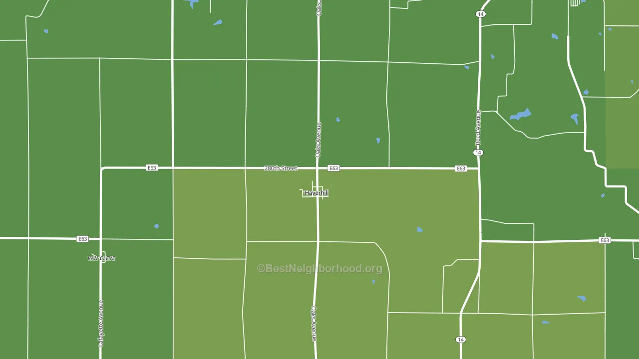 Haverhill, IA block-group voter-turnout map