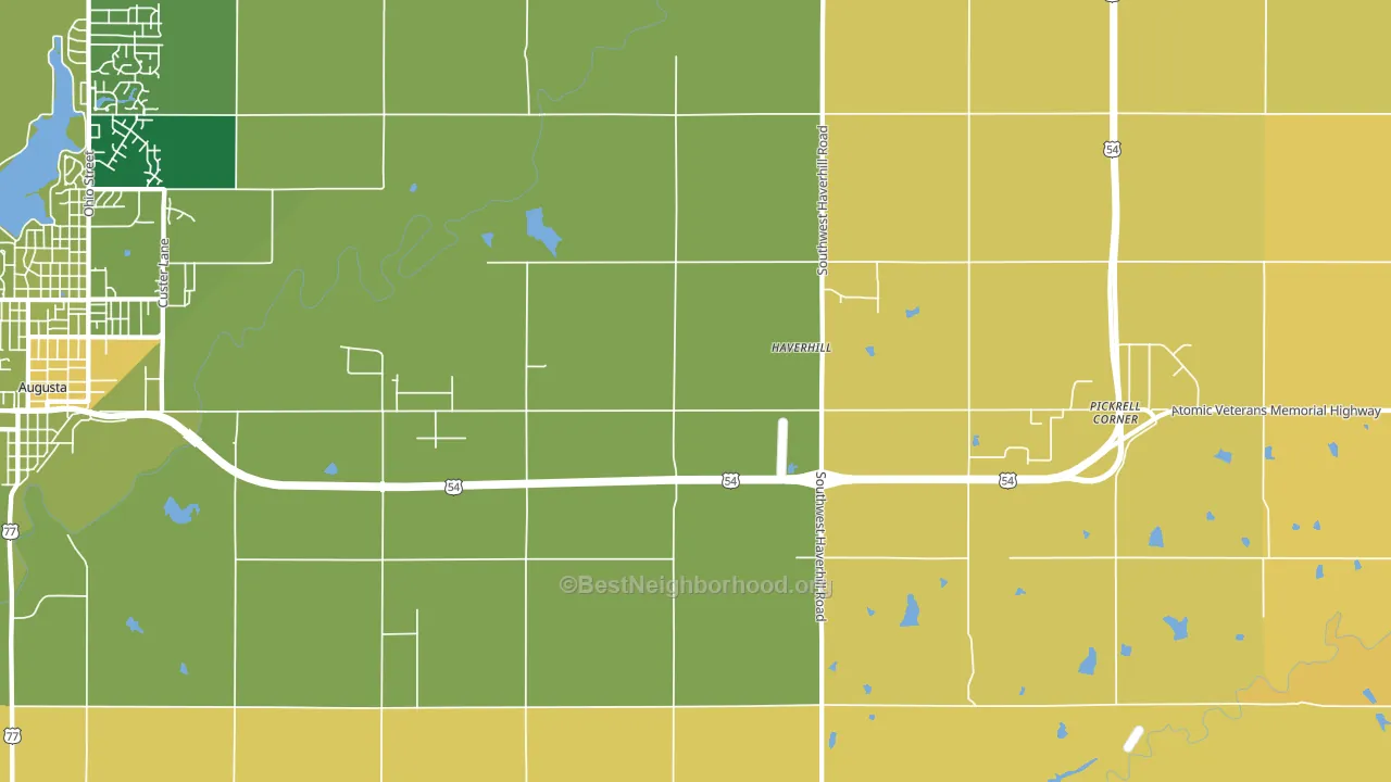 Haverhill, KS block-group voter-turnout map