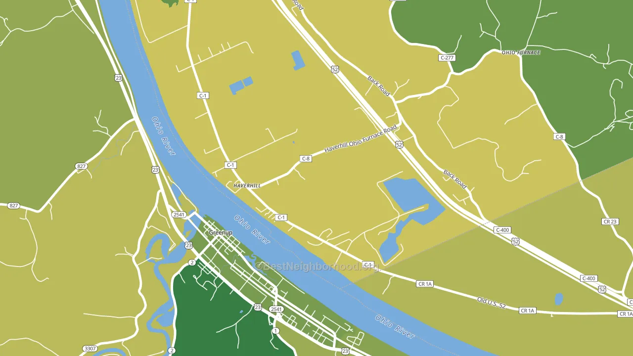 Haverhill, OH block-group voter-turnout map