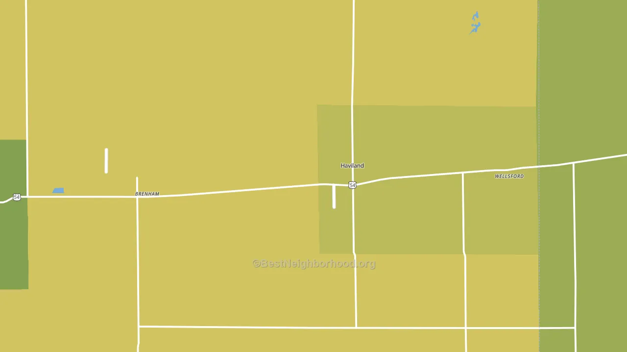 Haviland, KS block-group voter-turnout map