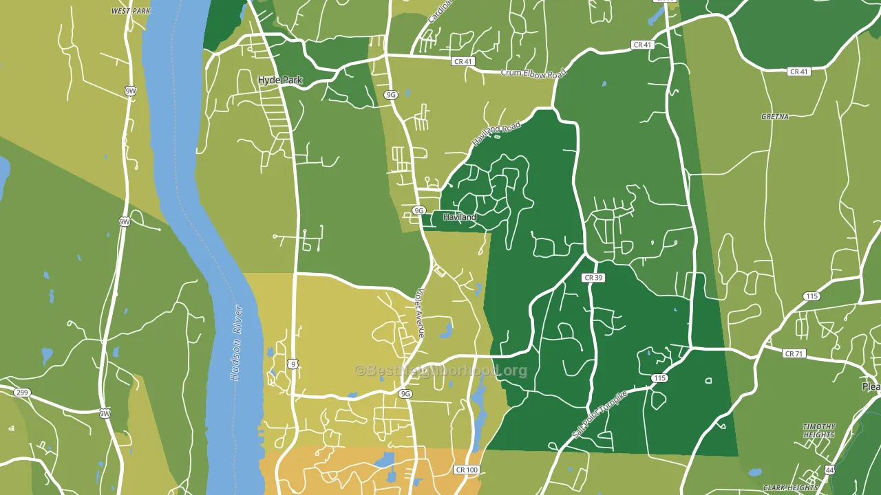 Haviland, NY block-group voter-turnout map