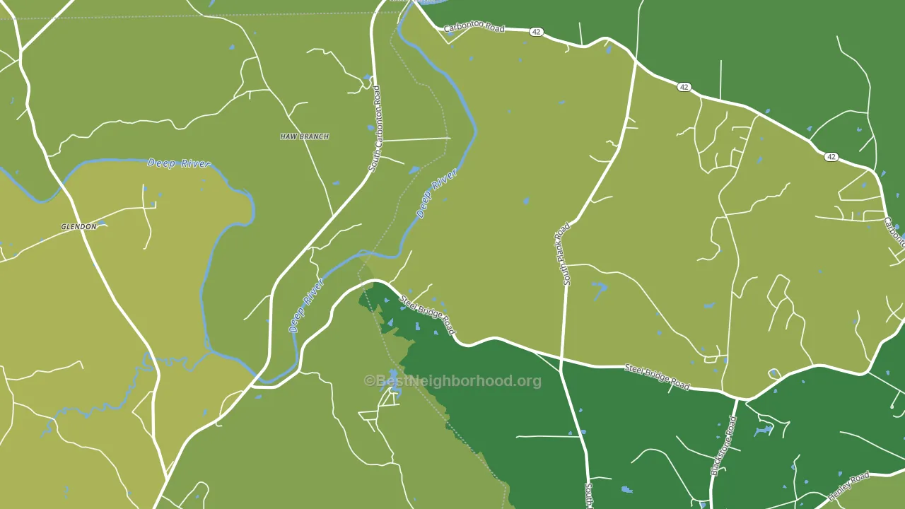 Haw Branch, NC block-group voter-turnout map