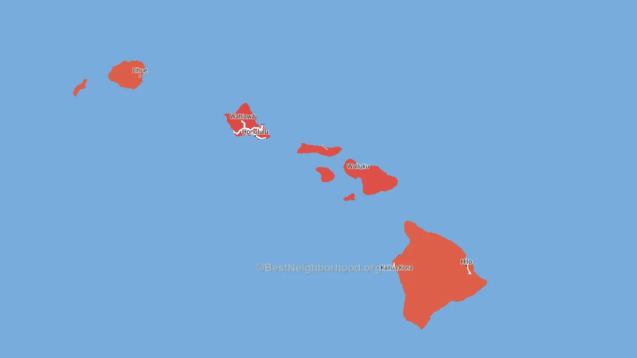 Hawaii block-group voter-turnout map