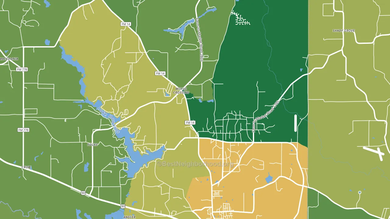 Hawkins, TX block-group voter-turnout map