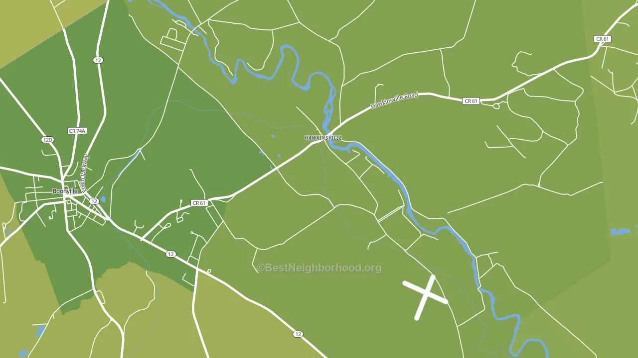 Hawkinsville, NY block-group voter-turnout map