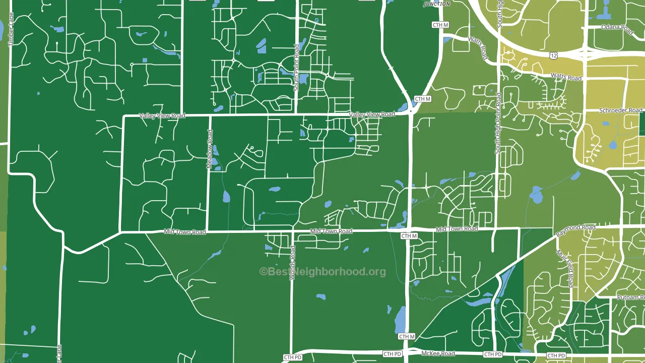 Hawk's Landing, Verona, WI block-group voter-turnout map
