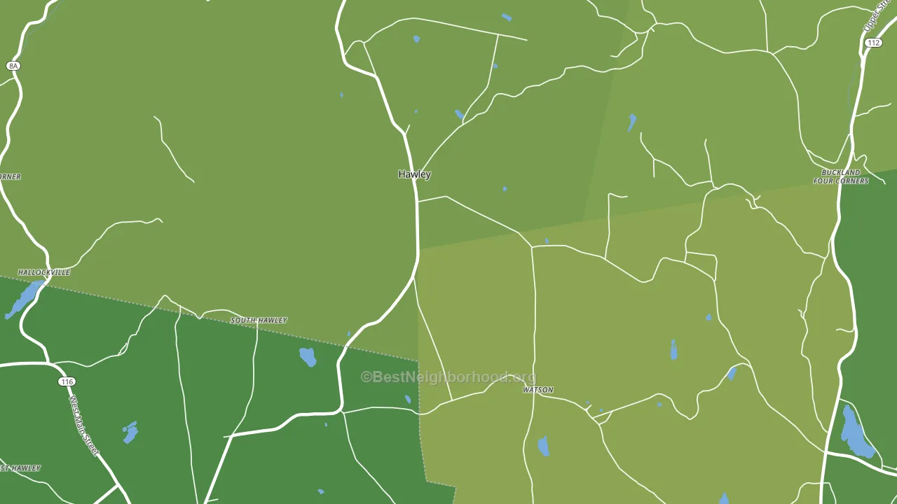 Hawley, MA block-group voter-turnout map