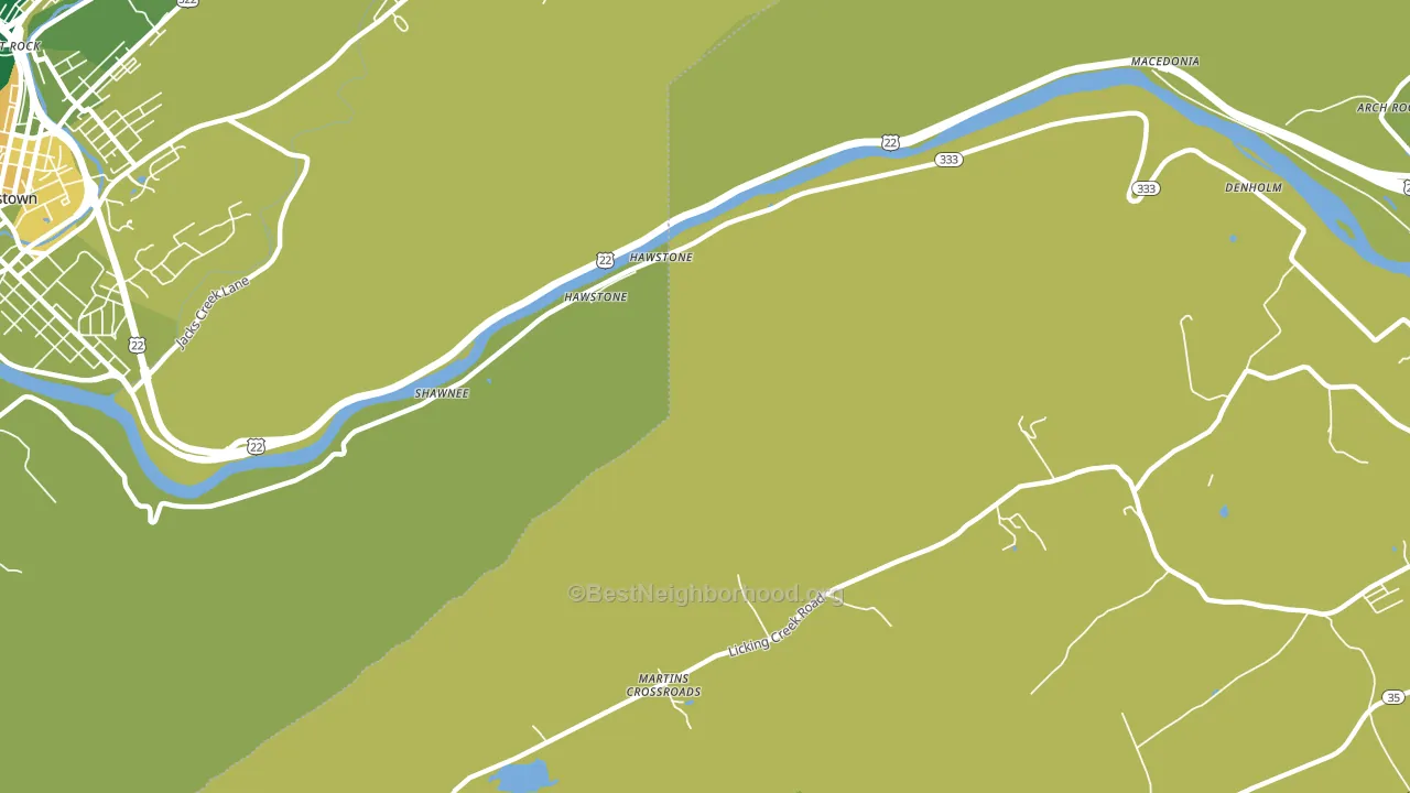 Hawstone, PA block-group voter-turnout map