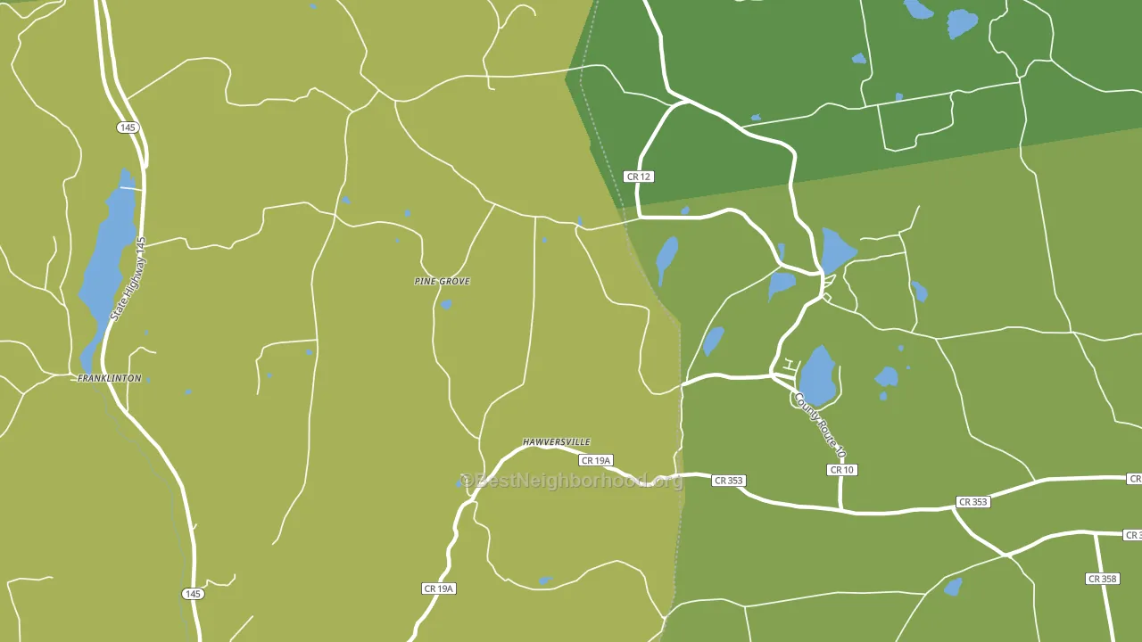 Hawversville, NY block-group voter-turnout map