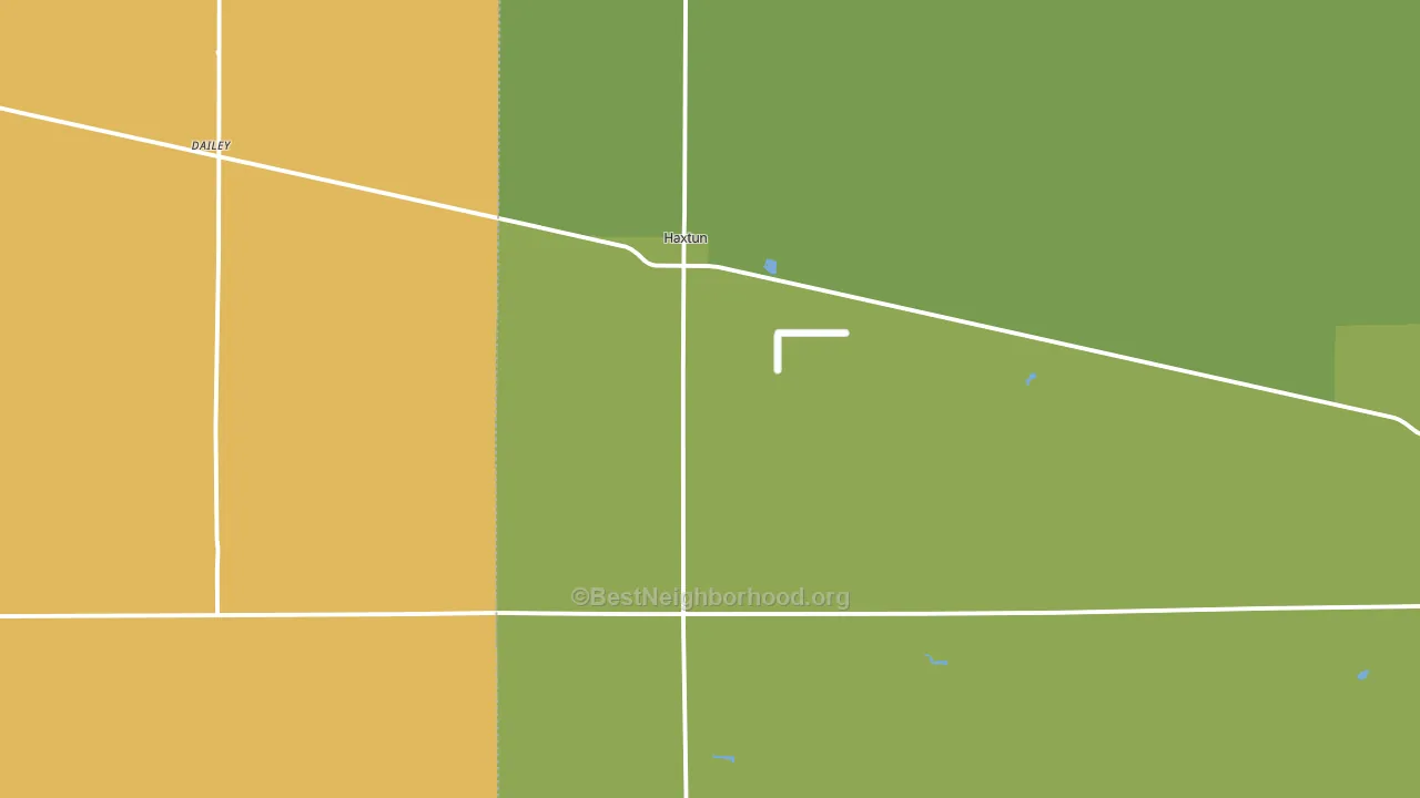 Haxtun, CO block-group voter-turnout map