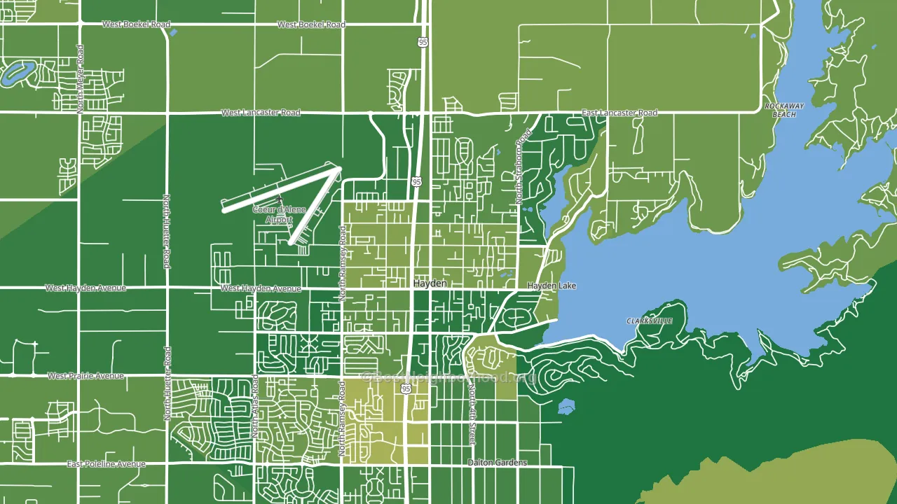 Hayden, ID block-group voter-turnout map