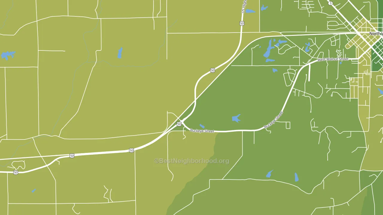 Hayden, IN block-group voter-turnout map