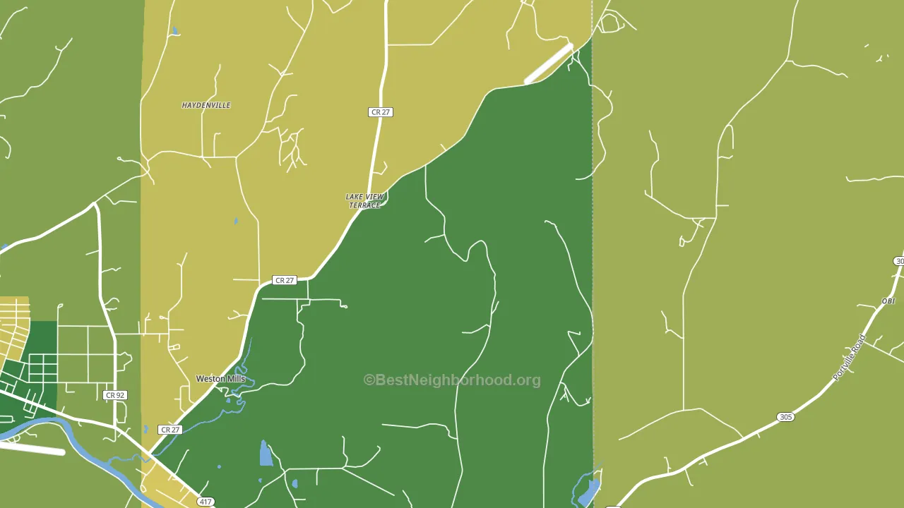 Haydenville, NY block-group voter-turnout map