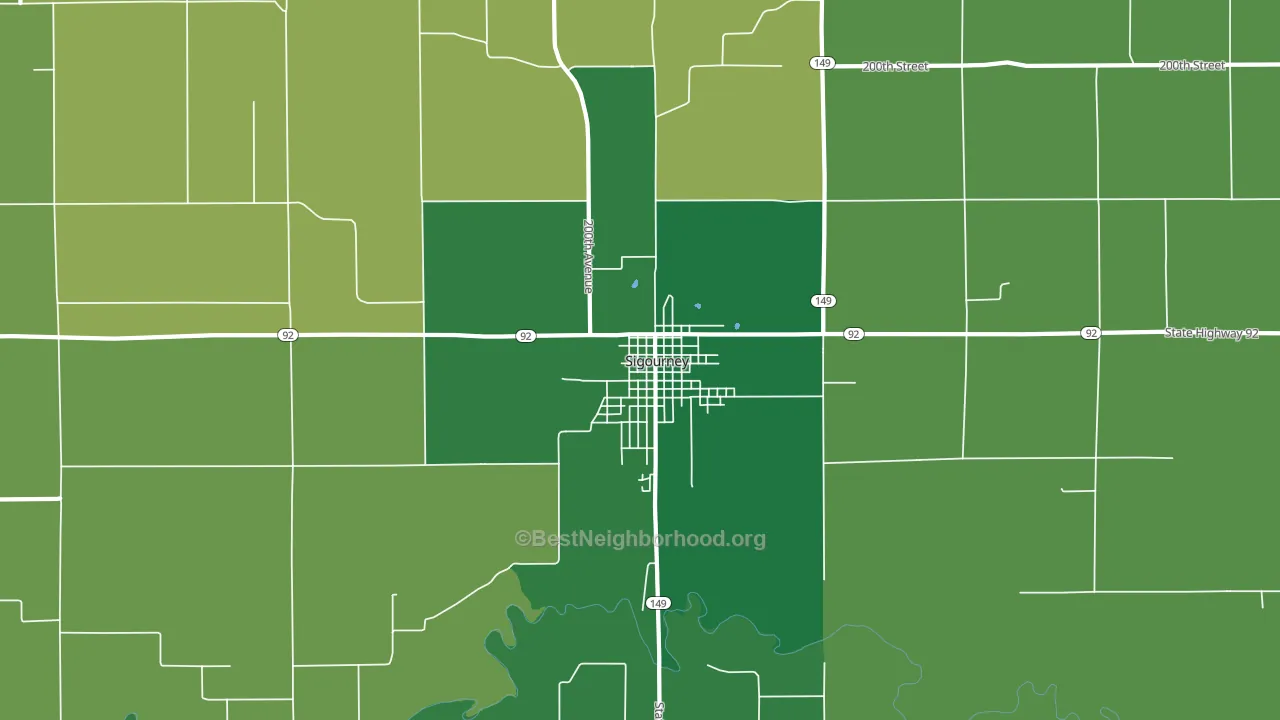 Hayesville, IA block-group voter-turnout map