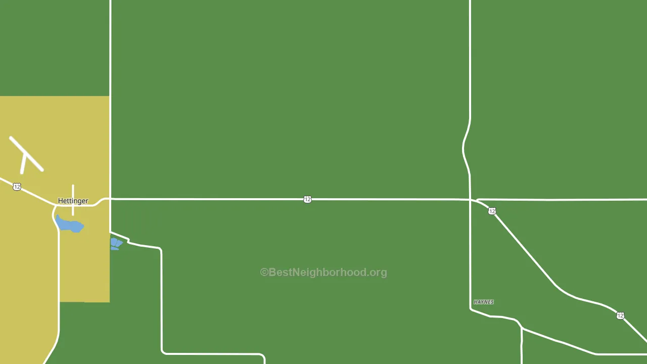 Haynes, ND block-group voter-turnout map