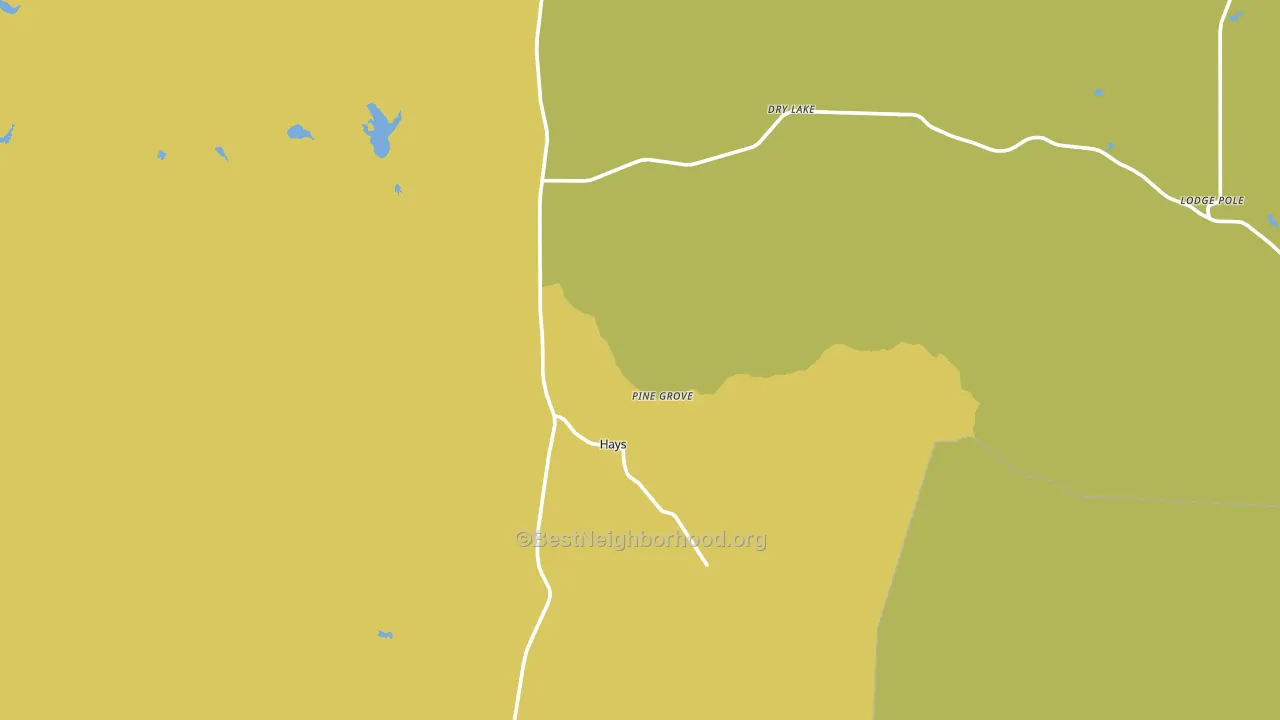 Hays, MT block-group voter-turnout map