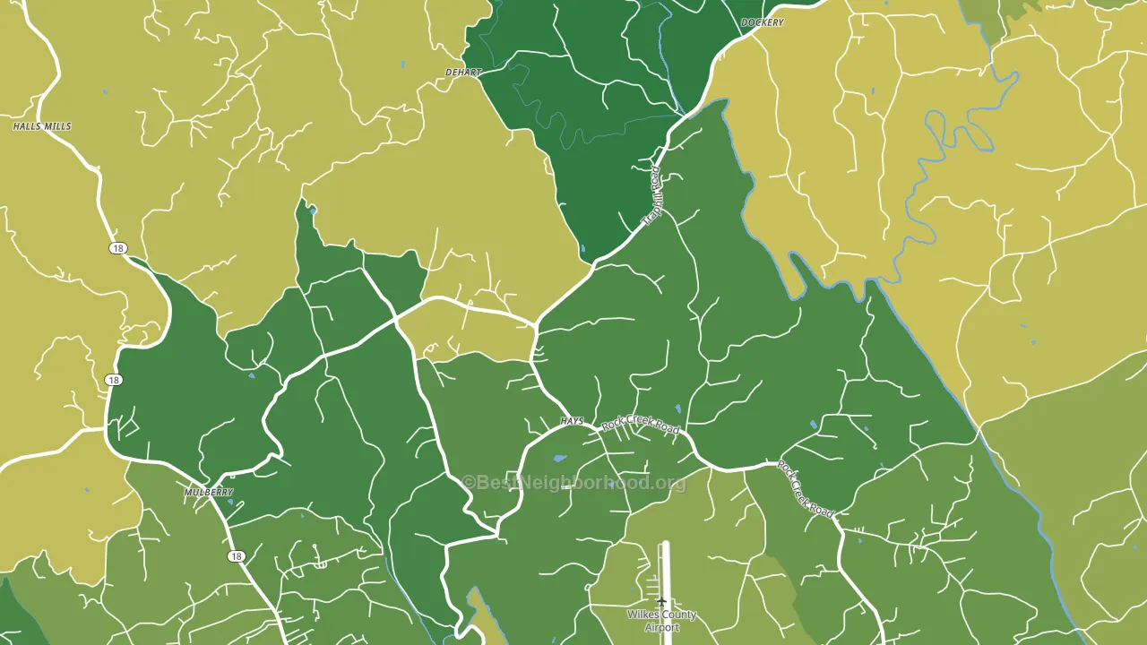 Hays, NC block-group voter-turnout map