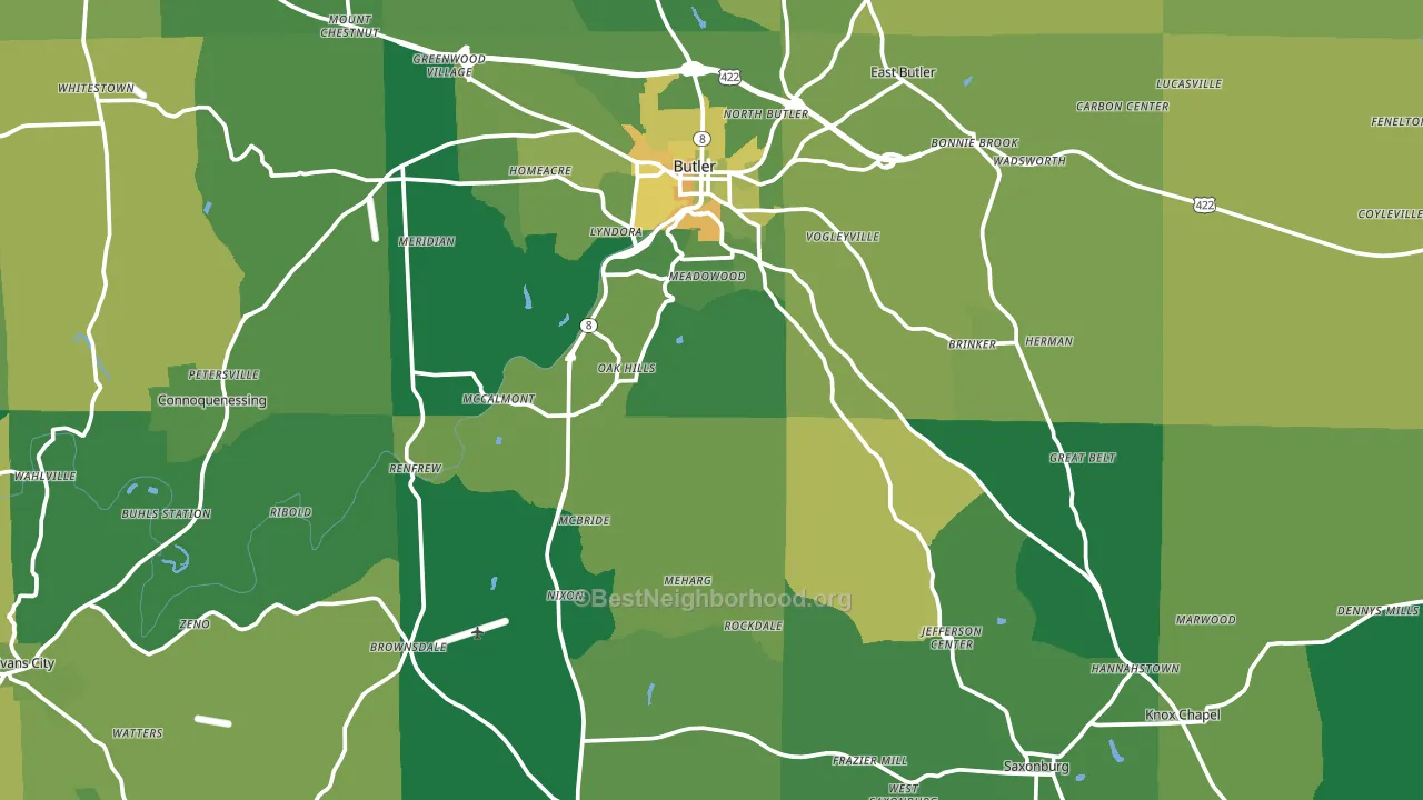 Haysville, PA block-group voter-turnout map