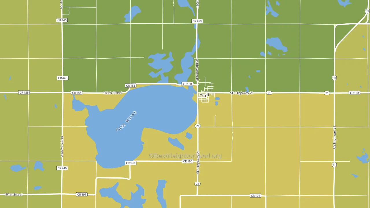 Hayti, SD block-group voter-turnout map