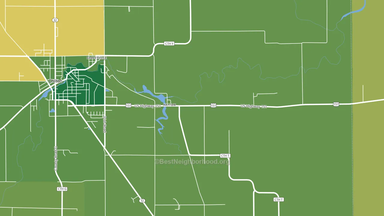 Hayton, WI block-group voter-turnout map