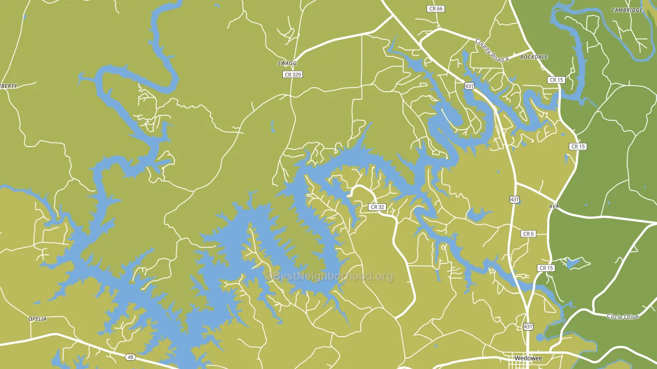 Haywood, AL block-group voter-turnout map