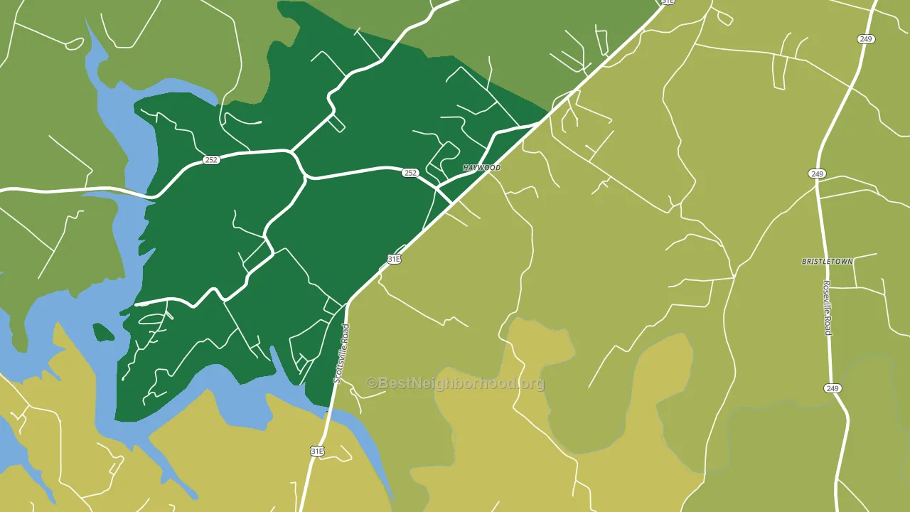 Haywood, KY block-group voter-turnout map