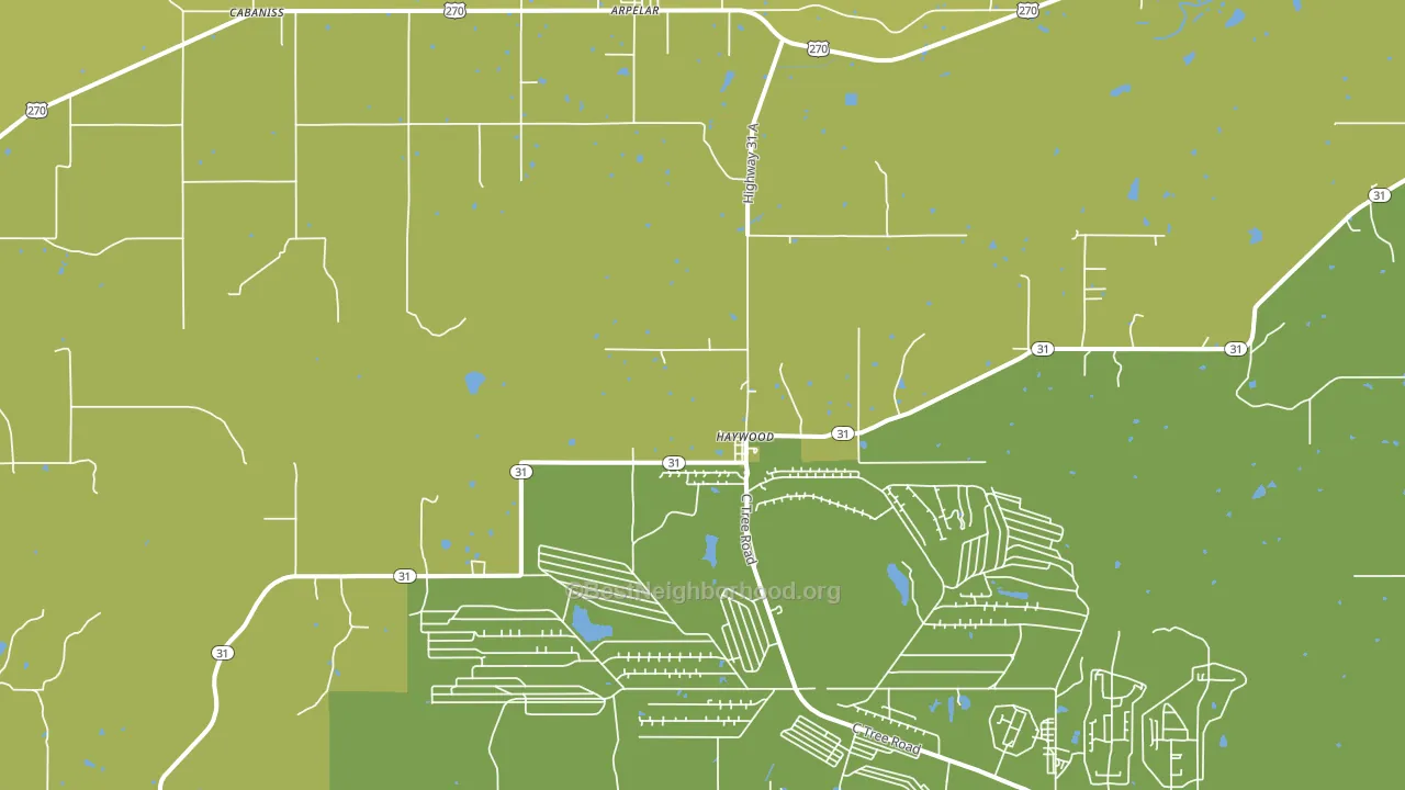 Haywood, OK block-group voter-turnout map