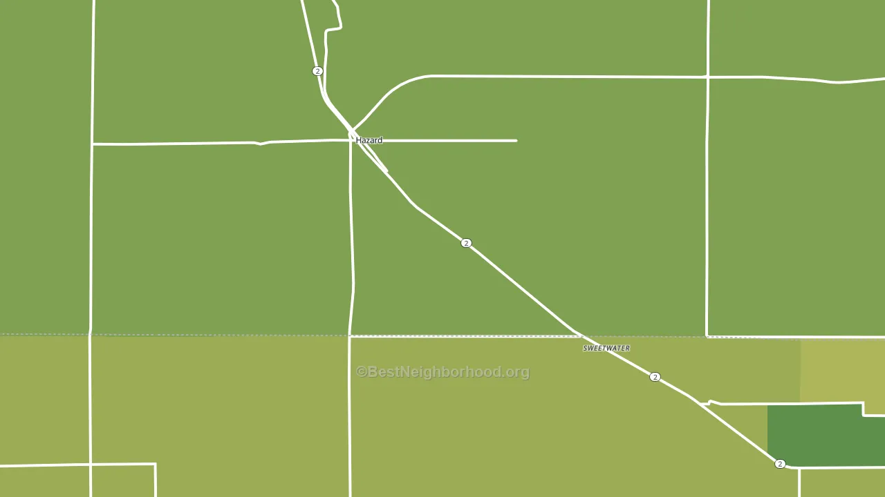 Hazard, NE block-group voter-turnout map