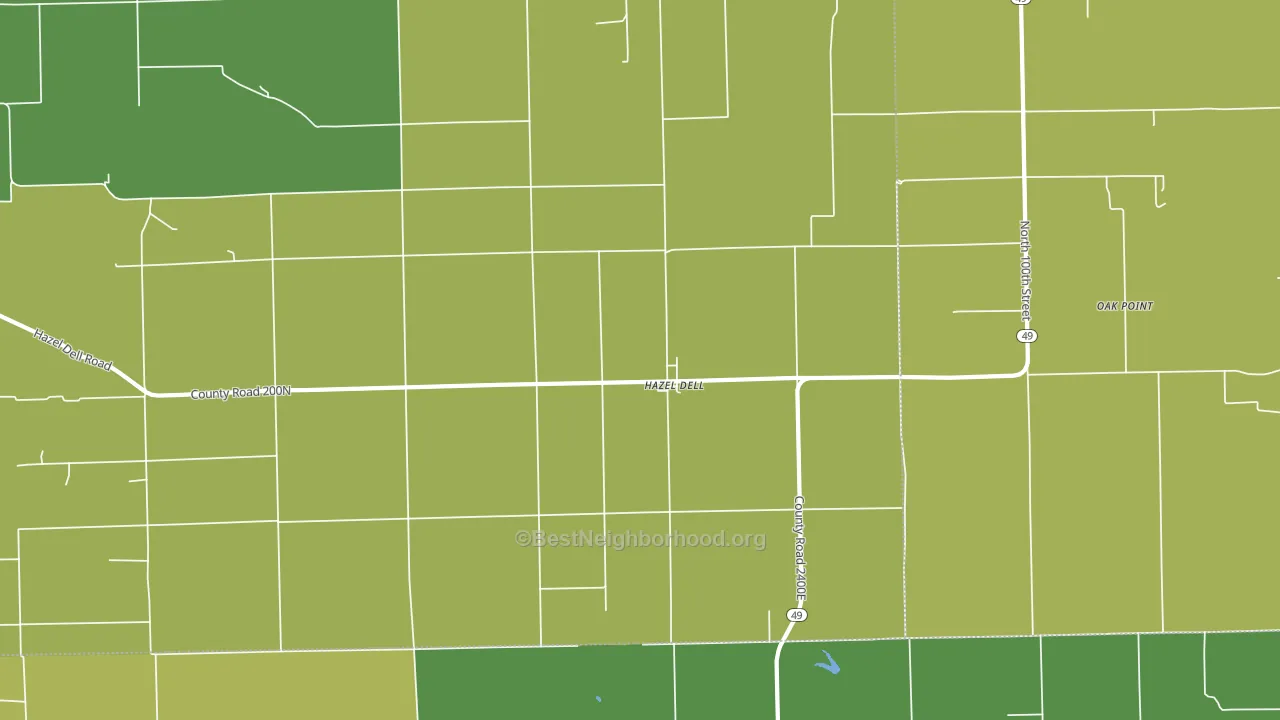 Hazel Dell, IL block-group voter-turnout map